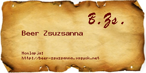 Beer Zsuzsanna névjegykártya